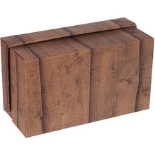 Ahşap Baskılı Hamburger Kutusu 24X14X10 cm - 400 Adet