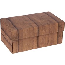 Ahşap Baskılı Hamburger Kutusu 24X14X10 cm - 400 Adet