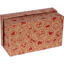 Emoji Baskılı Hamburger Kutusu 24X14X10 cm - 200 Adet