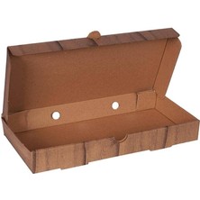 Ahşap Baskılı Küçük Pide Kutusu 23X14X4 cm - 200 Adet