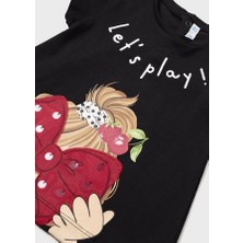 Mayoral Kız Bebek Baskılı T-Shirt Siyah 1013