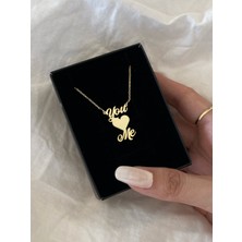 Nida Jewelry 925 Ayar Gümüş You Me Kolye