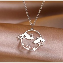 Nida Jewelry 925 Ayar Gümüş Tasarım Gökyüzü Kolye