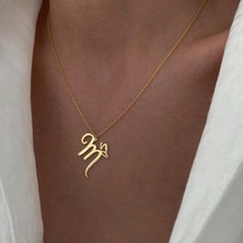 Nida Jewelry 925 Ayar Gümüş Kelebek Harf Kolye