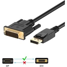 Displayport DVI Kablo 1.5 Metre Dp To DVI Kablo Displayport 24+1 DVI Kablo