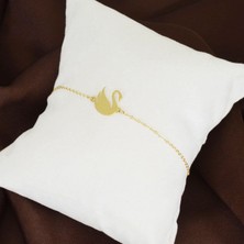 Nida Jewelry 925 Ayar Gümüş Kuğu Bileklik