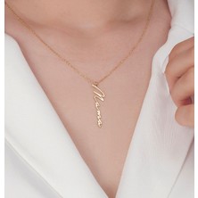 Nida Jewelry 925 Ayar Gümüş Dikey Mama Kolye