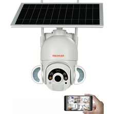 Heiman HM-840 4g Sim Kartlı Güneş Enerjili (Solar) 360° Hareketli Akıllı Kamera -Uygulama Kontrol-