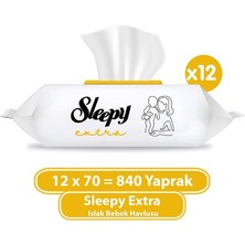 Sleepy Extra Islak Bebek Havlusu 12x70 (840 Yaprak)