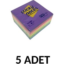 Kraf 5 Paket Yapışkanlı Not Kağıdı Küp 76X76 400YP