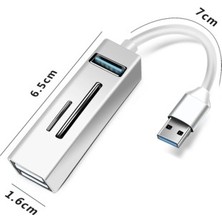 Comse 5 In 1 USB 3.0 Çoğaltıcı Hub Kart Okuyuculu  USB Otg Sd/tf