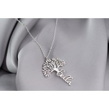 Nida Jewelry 925 Ayar Gümüş Hayat Ağacı Isim Kolye