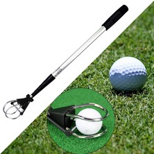 PZ Home Su Putter Golf Pick Up Hediye Için Golf Topu Retriever Gümüş Siyah 64X205 (Yurt Dışından)