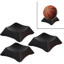 PZ Home 3x Siyah Top Ekran Standı Taban Topu Standı Futbol Depolama Rafı Basketbol (Yurt Dışından)