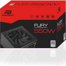 Powerboost BST-ATX550WEU"FURY" 550W 80+ 12CM Fanlı Atx Psu