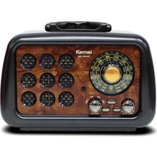 Kemai MD1901 Usb/sd/mp3/bluetooth Şarjli Nostaljik Radyo Siyah