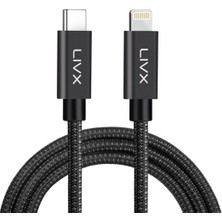 Livx Horizontal 20W Type C To Lightning iPhone iPad Hızlı Şarj ve Data Kablosu 1 Metre IPBLT-00