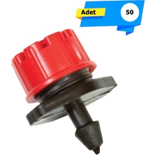 Serdrip Debi Ayarlı Kırmızı Damlatıcı 50'li