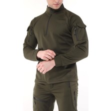 Ghassy Co. Erkek Su ve Rüzgar Geçirmez Ripstop Military Tactical Army Combat Yarım Fermuarlı  Mont