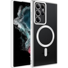 Pilanix Samsung Galaxy S22 Ultra Kılıf Renkli Kenarlı Laser Magsafeli Setro Kapak