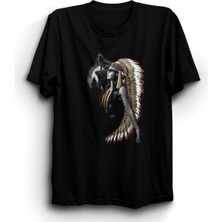 The Fame Indian Woman And Wolf, Kızılderili Kadın ve Kurt Tişört