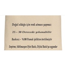 Zeren Home Punch Uygun Pamuklu Naturel Doğal Ham Kumaş Bez Baskıya Dikişe Hazır Krem
