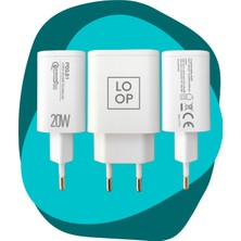 Loop 2.nesil 20W Çok Çıkışlı Hızlı Şarj Aleti Adaptörü