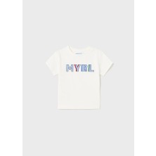 Mayoral Erkek Bebek Kısa Kol Basic T-Shirt Krem 10610