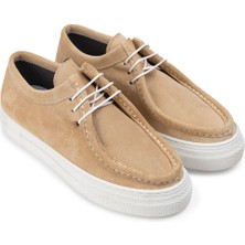 Deery Hakiki Süet Bej Kadın Sneaker