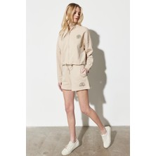 Wrangler Regular Fit Normal Kesim Lastikli Bel Bej Sweat Şort