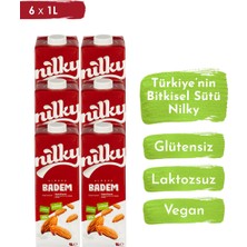 Nilky Badem Sütü Glütensiz Bitkisel Bazlı Laktosuz Vegan 6x1 lt