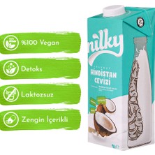 Nilky Hindistan Cevizi Sütü Glütensiz Bitkisel  Bazlı Laktosuz Vegan 10x1 lt