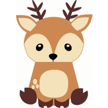 Womb Hobby Sevimli Geyik Sayılarla Boyama Seti 20X20