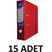 Noki 15 Adet Kırmızı Geniş Plastik Klasör