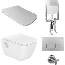 Turkuaz Seramik Cerastyle Aqua Rimless Kanalsız Asma Klozet ve Gömme Rezervuar Tam Set