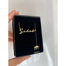 Nida Jewelry 925 Ayar Gümüş Isim Sallantılı Melek Rakamı Kolye