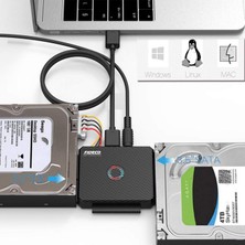 Fideco USB 3.0 To 2.5 / 3.5 / 5.25 Sata Ide HDD SSD Hardddisk Çevirici Kablo - Backup Özellikli