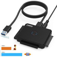Fideco USB 3.0 To 2.5 / 3.5 / 5.25 Sata Ide HDD SSD Hardddisk Çevirici Kablo - Backup Özellikli
