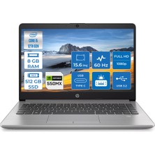 HP 250 G9 Intel Core i5 1235U 8GB 512GB SSD MX550 Freedos 15.6" FHD Taşınabilir Bilgisayar 6Q8M7ES004