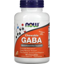 Now Foods Gaba Taurine+ Inositol+L-Theanine Natural Orange Flavor - 90 Chewables