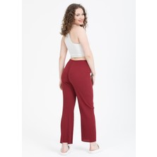 Bluence Fitilli Beli Lastikli Kadın Spor Pantolon