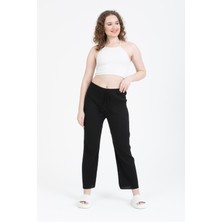 Bluence Fitilli Beli Lastikli Kadın Spor Pantolon
