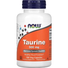 Now Foods - Taurine - 500 mg - 100 Veg Capsules