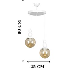 Veda Light Venüs 2'li Sarkıt Avize Özel Model - Modern Avize -  Oturma Odası - Salon - Yatak Odası