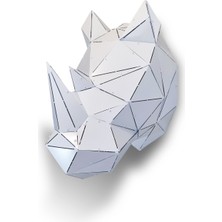 Machin - Rhino Xl - 58 cm Metal Gergedan Heykeli