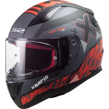 Ls2 Rapıd Xtreet Mat Siyah-Kırmızı Kask