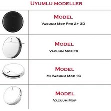 Roborock Mi Robot Vacuum Mop Pro 2+ 3D Uyumlu Siyah Yan Fırçalı 5 Parça Set