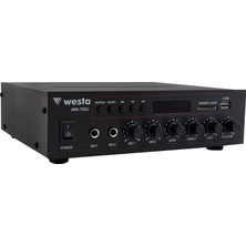 Westa WM-750U 80W Mini 100V/70V/4-16 Ohm Usb/sd/bluetooth/ Uk-2 Mik.giriş Trafolu Anfi