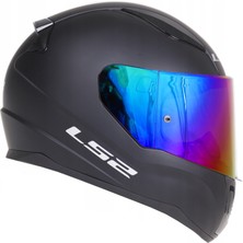 Ls2 Rapıd 2 Mat Siyah Fullface Motosiklet Kaskı Gökkuşağı Camlı