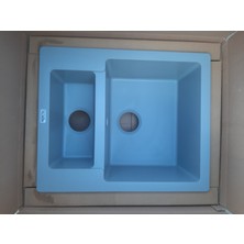 Nokta 15 Göz Açık Gri 60X50 cm Granit Evye